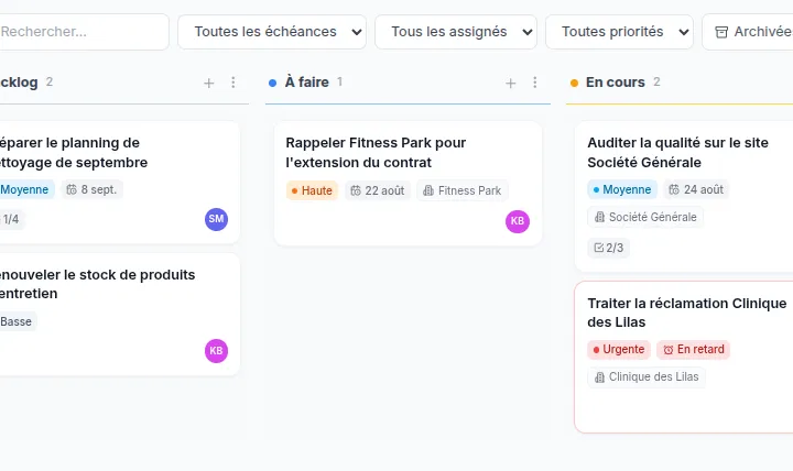 CRM et gestion des prospects pour entreprise de nettoyage - Janitly